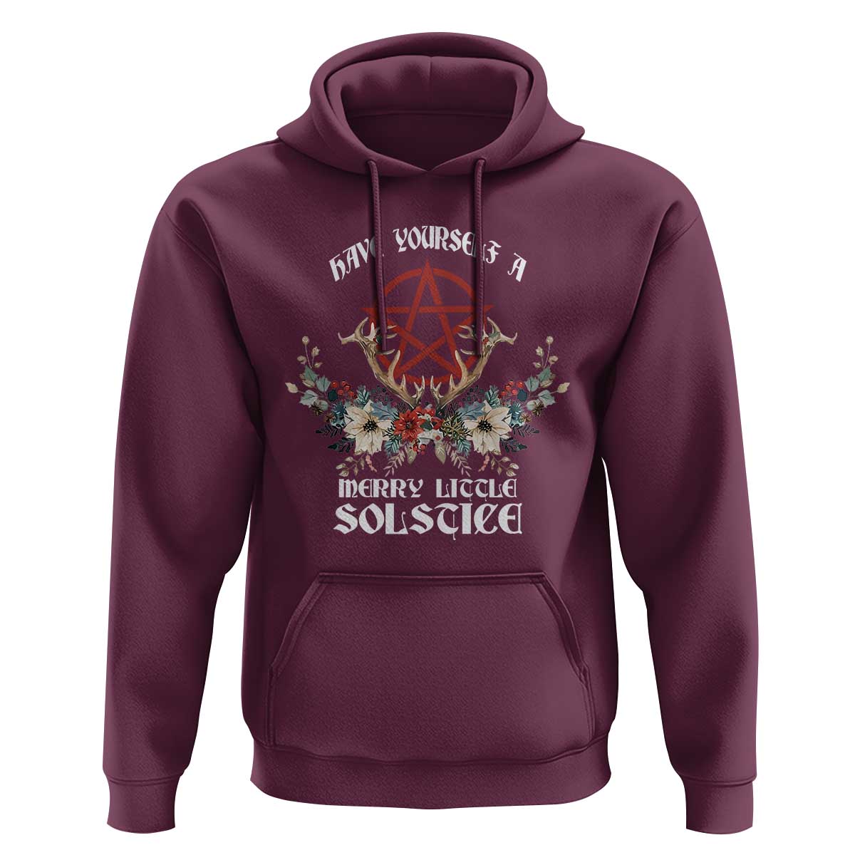 Have Yourself A Merry Little Solstice Hoodie Yule Pagan Christmas Pentagram