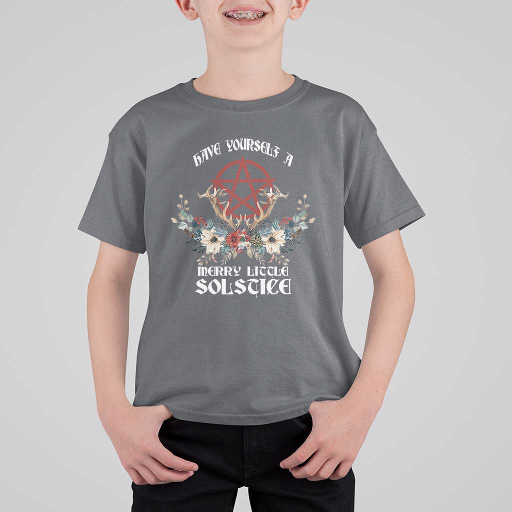 Have Yourself A Merry Little Solstice T Shirt For Kid Yule Pagan Christmas Pentagram - Wonder Print Shop
