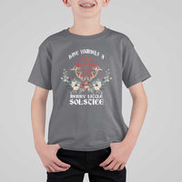 Have Yourself A Merry Little Solstice T Shirt For Kid Yule Pagan Christmas Pentagram - Wonder Print Shop
