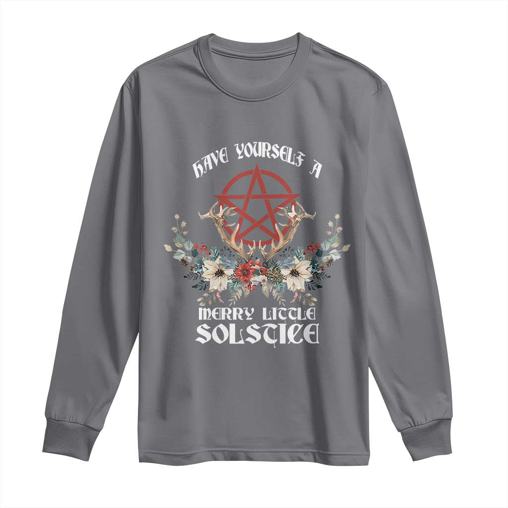 Have Yourself A Merry Little Solstice Long Sleeve Shirt Yule Pagan Christmas Pentagram