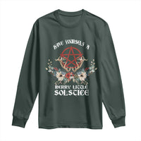 Have Yourself A Merry Little Solstice Long Sleeve Shirt Yule Pagan Christmas Pentagram