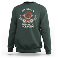 Have Yourself A Merry Little Solstice Sweatshirt Yule Pagan Christmas Pentagram - Wonder Print Shop