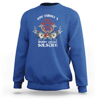 Have Yourself A Merry Little Solstice Sweatshirt Yule Pagan Christmas Pentagram - Wonder Print Shop