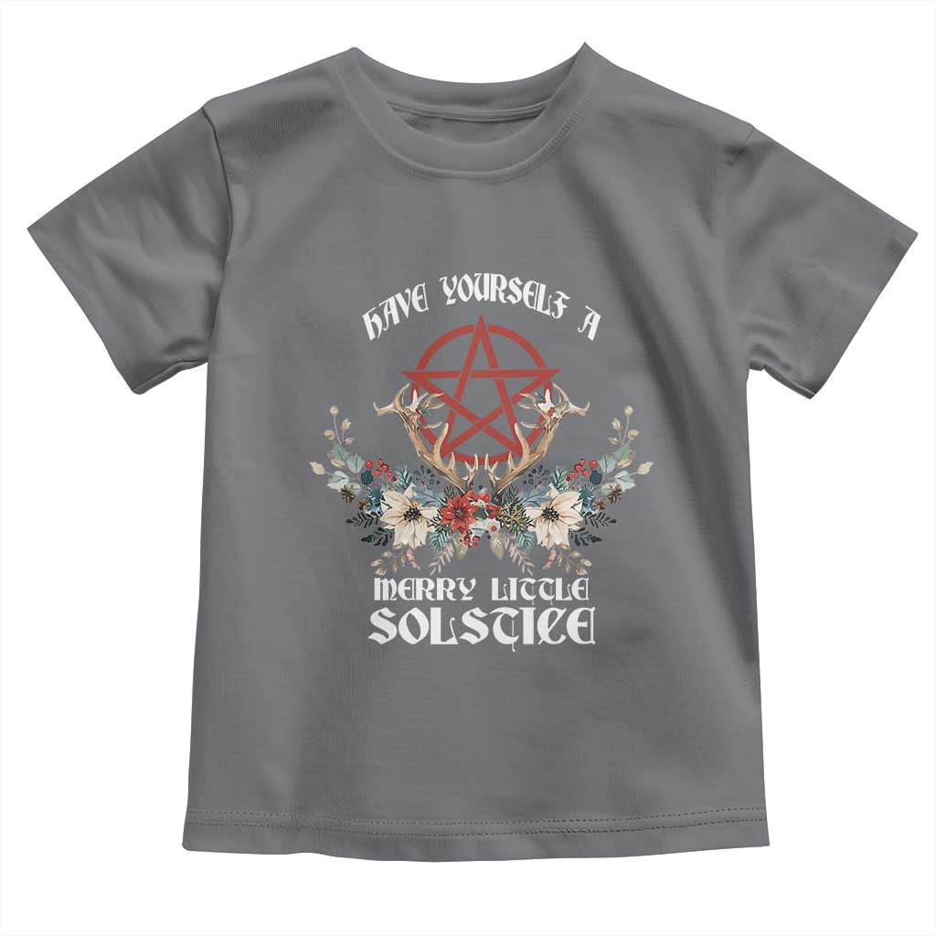 Have Yourself A Merry Little Solstice Toddler T Shirt Yule Pagan Christmas Pentagram