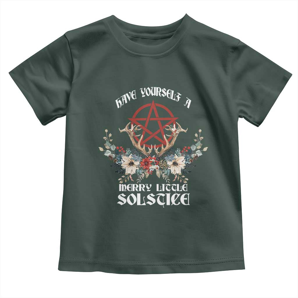 Have Yourself A Merry Little Solstice Toddler T Shirt Yule Pagan Christmas Pentagram