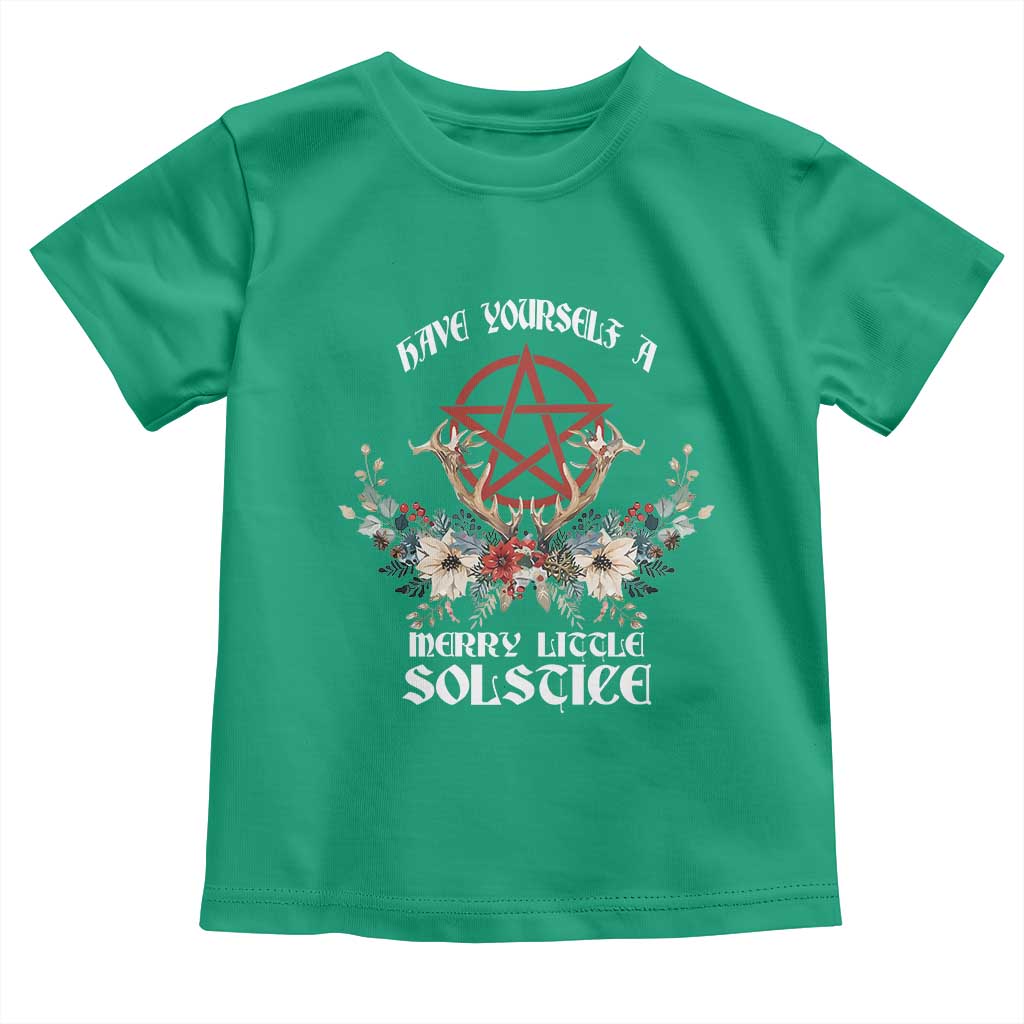 Have Yourself A Merry Little Solstice Toddler T Shirt Yule Pagan Christmas Pentagram