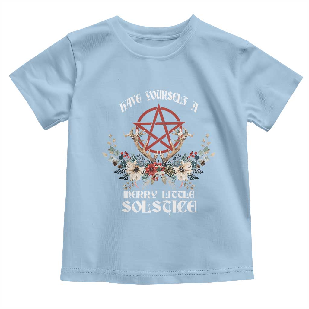 Have Yourself A Merry Little Solstice Toddler T Shirt Yule Pagan Christmas Pentagram