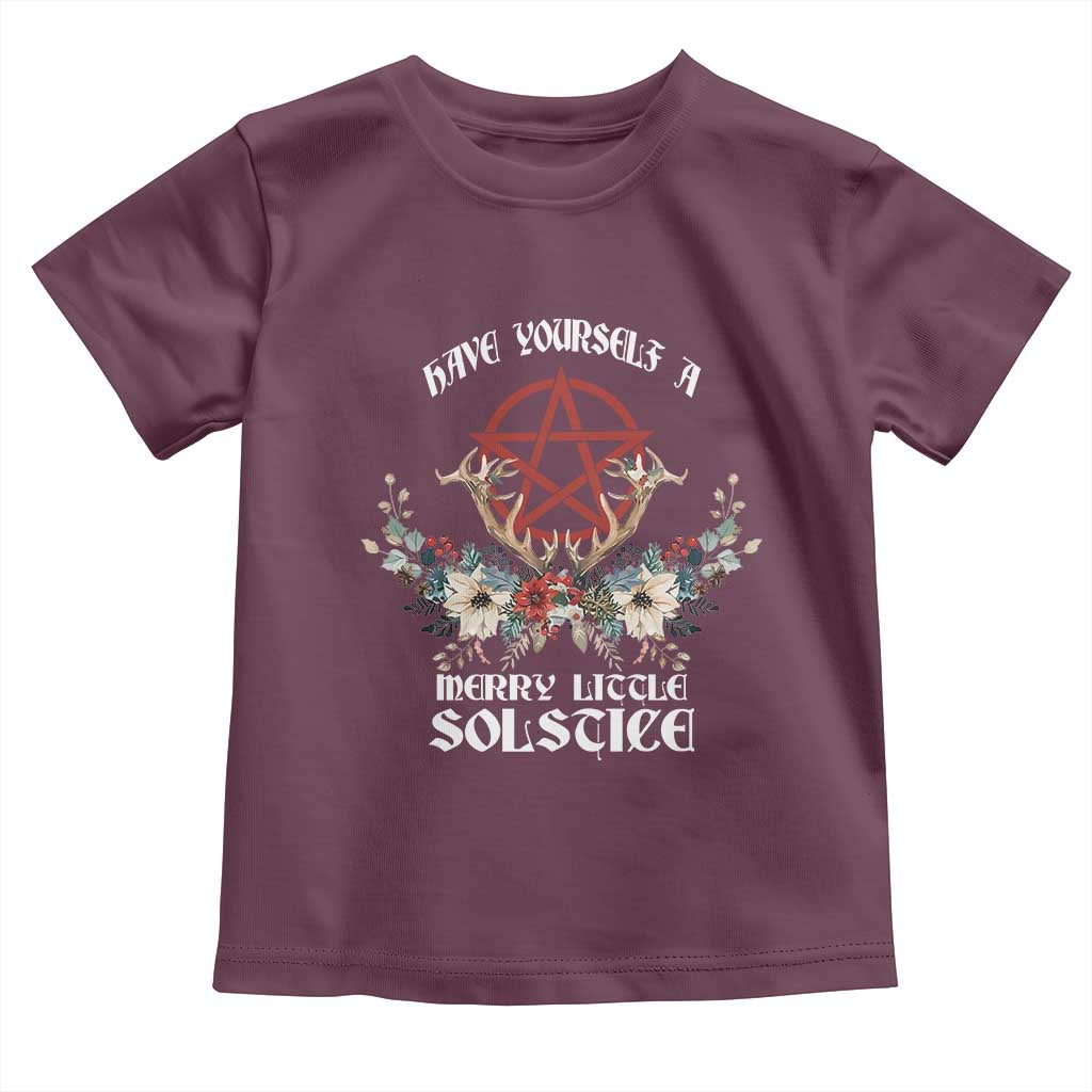 Have Yourself A Merry Little Solstice Toddler T Shirt Yule Pagan Christmas Pentagram