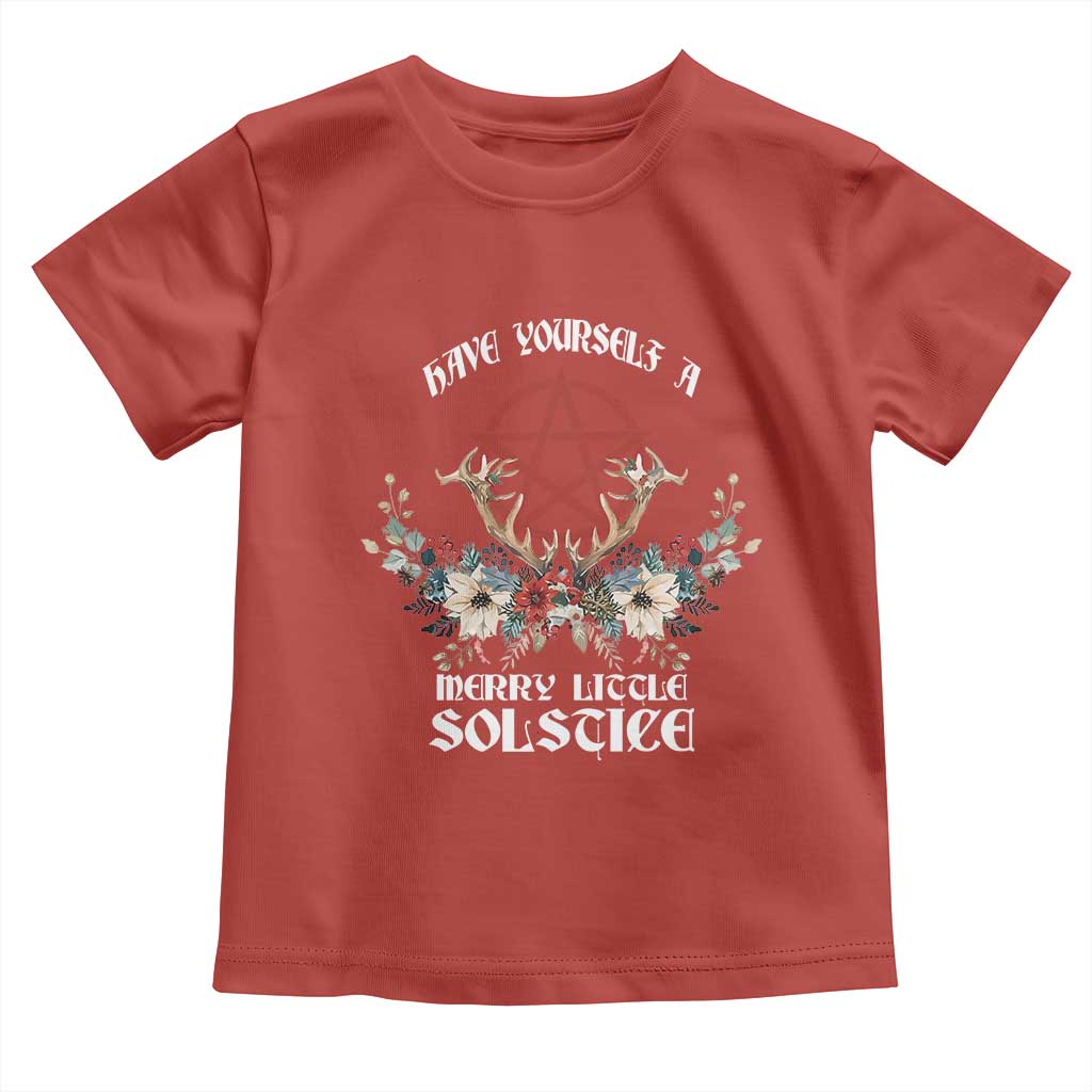 Have Yourself A Merry Little Solstice Toddler T Shirt Yule Pagan Christmas Pentagram
