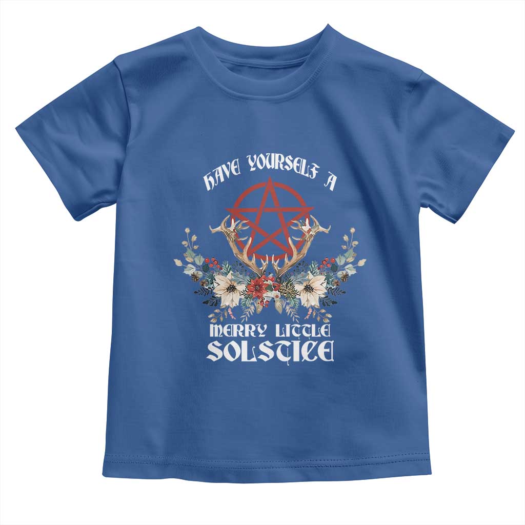Have Yourself A Merry Little Solstice Toddler T Shirt Yule Pagan Christmas Pentagram