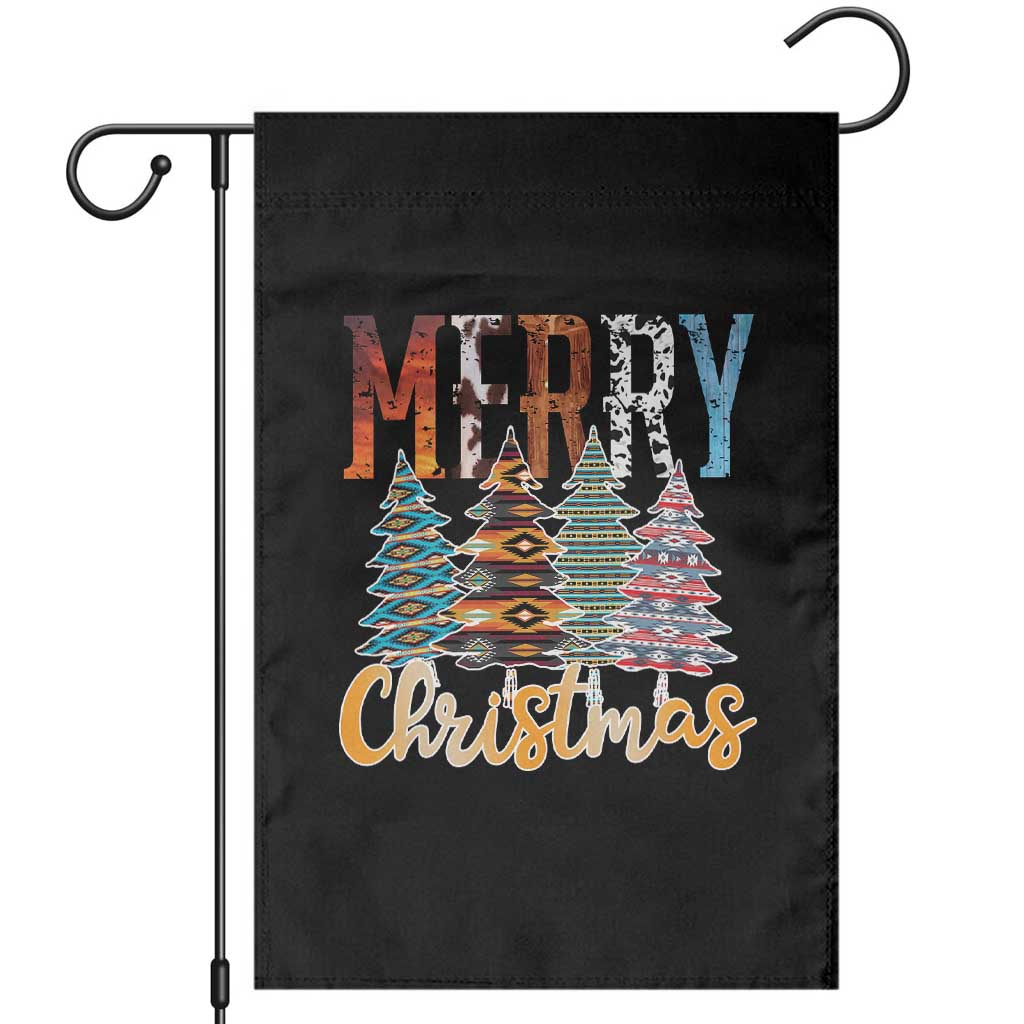 Merry Christmas Native American Xmas Tree Garden Flag - Wonder Print Shop