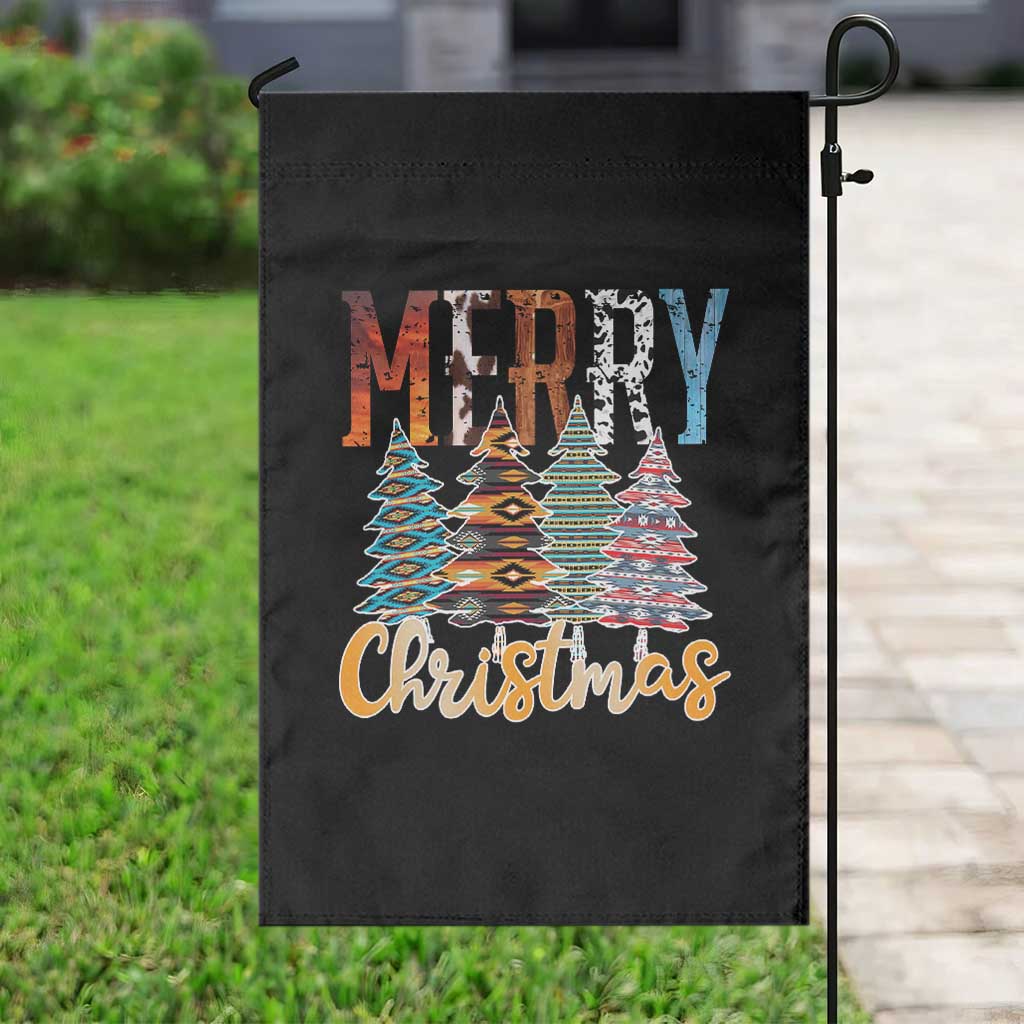 Merry Christmas Native American Xmas Tree Garden Flag - Wonder Print Shop