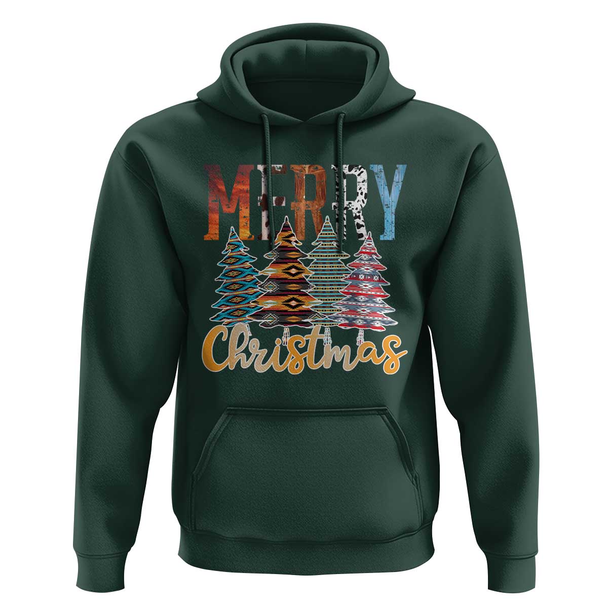 Merry Christmas Native American Xmas Tree Hoodie