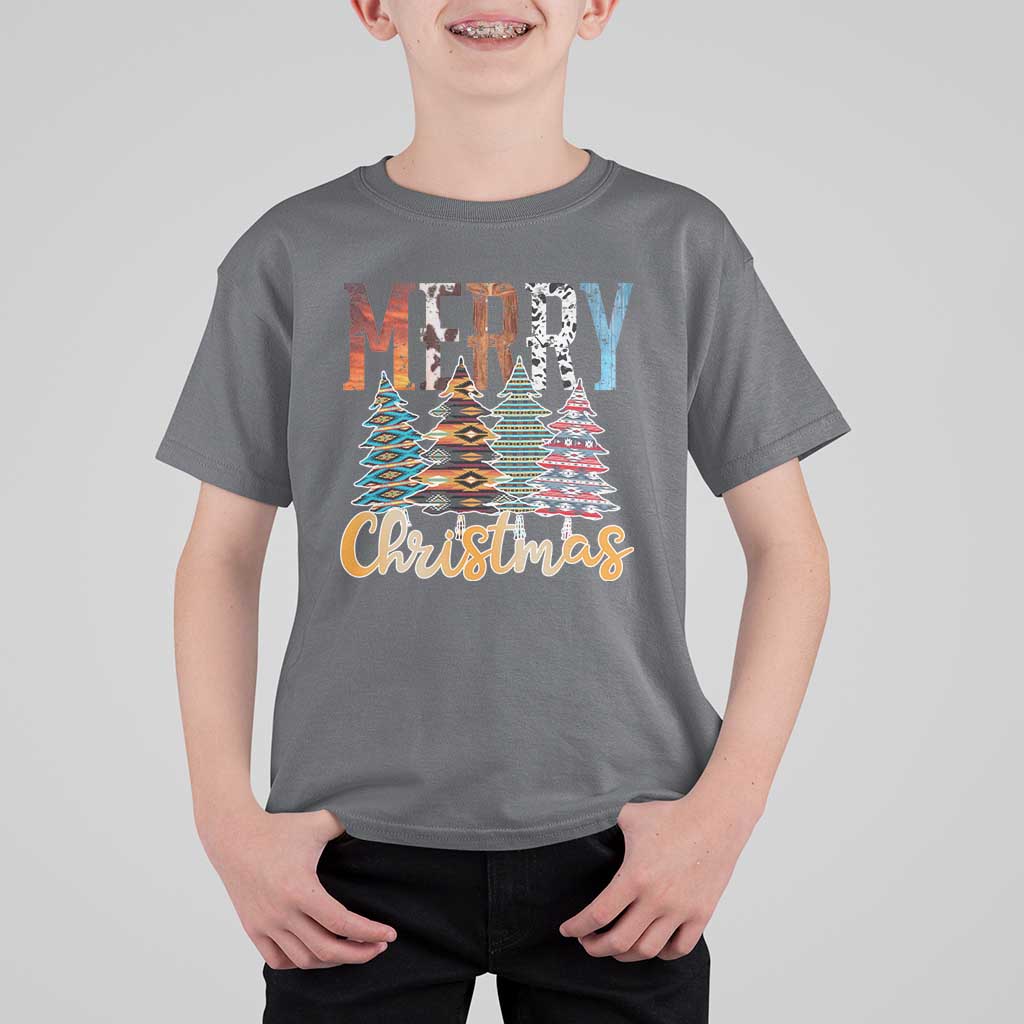 Merry Christmas Native American Xmas Tree T Shirt For Kid - Wonder Print Shop