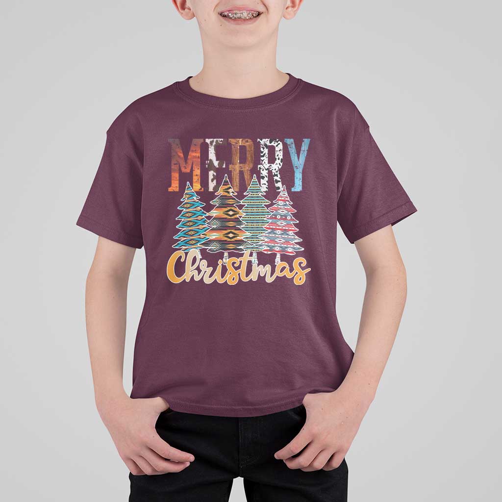 Merry Christmas Native American Xmas Tree T Shirt For Kid - Wonder Print Shop
