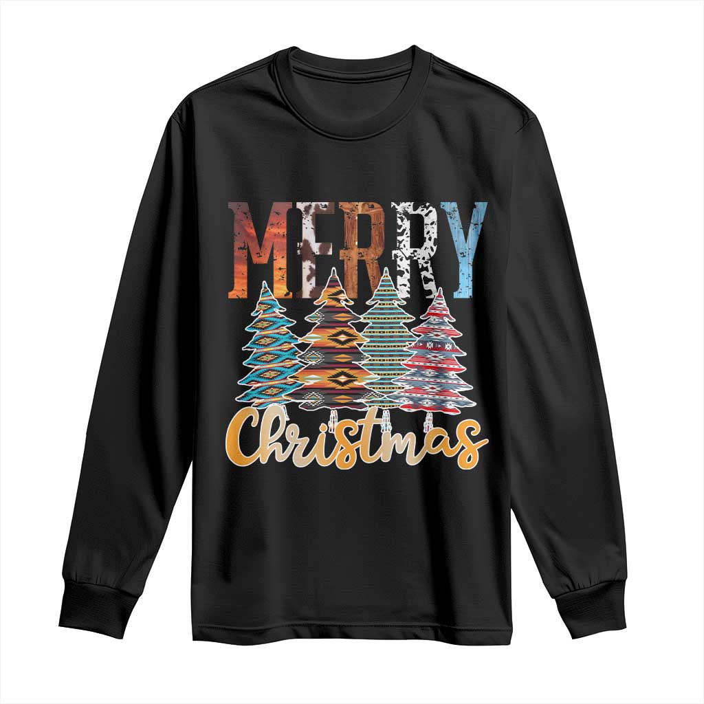 Merry Christmas Native American Xmas Tree Long Sleeve Shirt