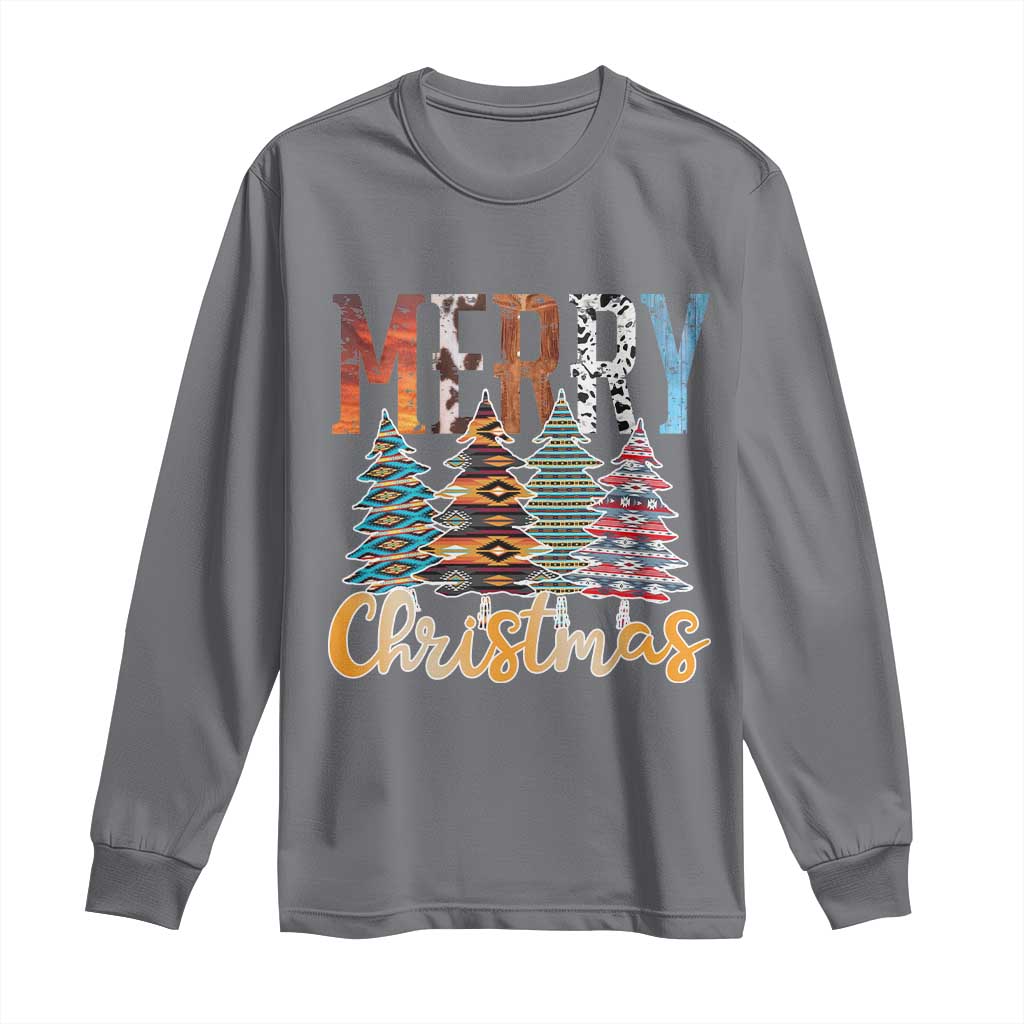 Merry Christmas Native American Xmas Tree Long Sleeve Shirt