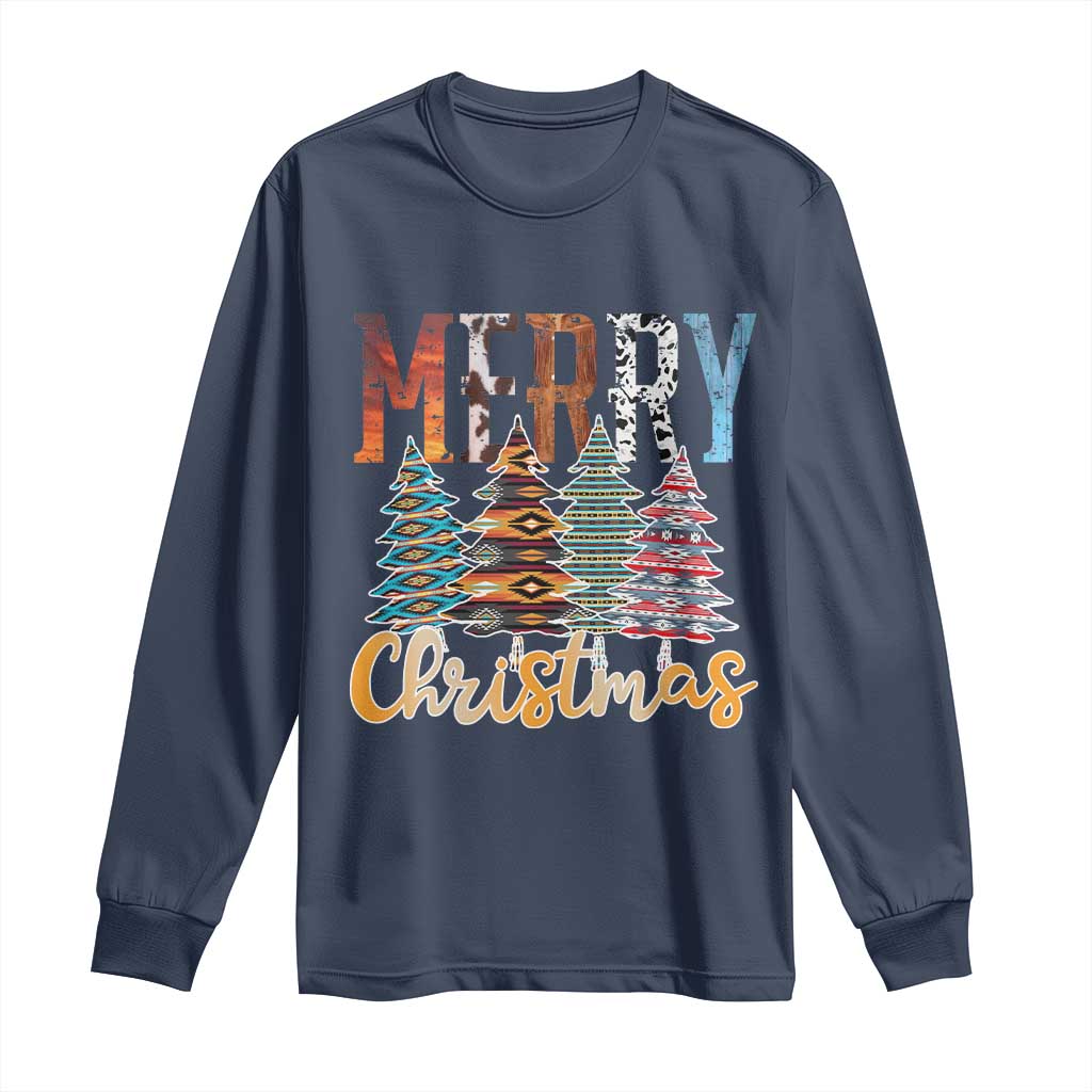 Merry Christmas Native American Xmas Tree Long Sleeve Shirt