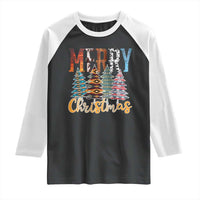 Merry Christmas Native American Xmas Tree Raglan Shirt - Wonder Print Shop