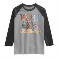 Merry Christmas Native American Xmas Tree Raglan Shirt - Wonder Print Shop