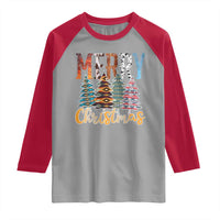 Merry Christmas Native American Xmas Tree Raglan Shirt - Wonder Print Shop