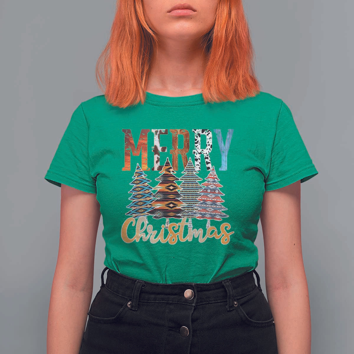 Merry Christmas Native American Xmas Tree T Shirt For Women - Wonder Print Shop