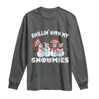 Funny Christmas Native American Long Sleeve Shirt Chillin' With My Snowmies Snowman Tribes