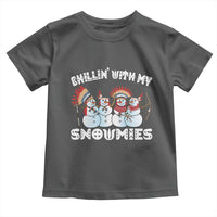 Funny Christmas Native American Toddler T Shirt Chillin' With My Snowmies Snowman Tribes