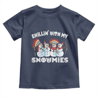 Funny Christmas Native American Toddler T Shirt Chillin' With My Snowmies Snowman Tribes