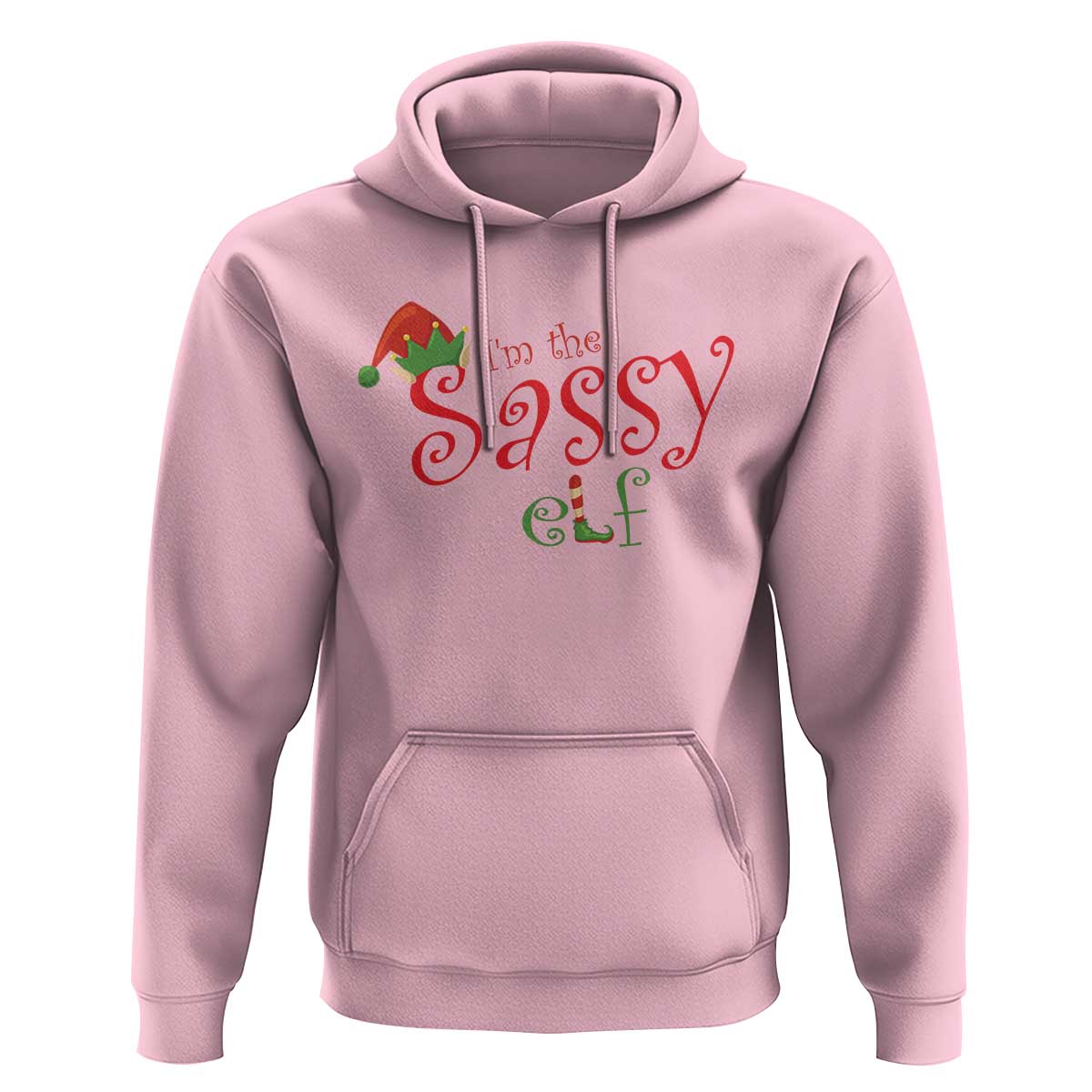 Funny Christmas Elf Hoodie I'm The Sassy Elf Family Matching