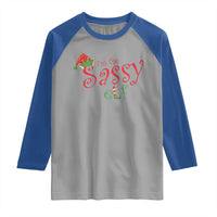 Funny Christmas Elf Raglan Shirt I'm The Sassy Elf Family Matching - Wonder Print Shop