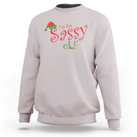 Funny Christmas Elf Sweatshirt I'm The Sassy Elf Family Matching - Wonder Print Shop