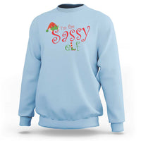 Funny Christmas Elf Sweatshirt I'm The Sassy Elf Family Matching - Wonder Print Shop