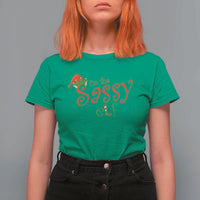 Funny Christmas Elf T Shirt For Women I'm The Sassy Elf Family Matching - Wonder Print Shop