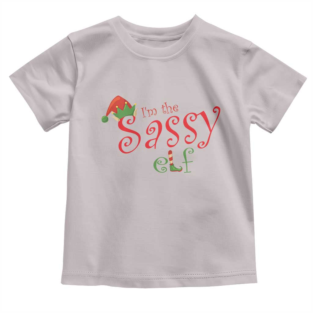 Funny Christmas Elf Toddler T Shirt I'm The Sassy Elf Family Matching