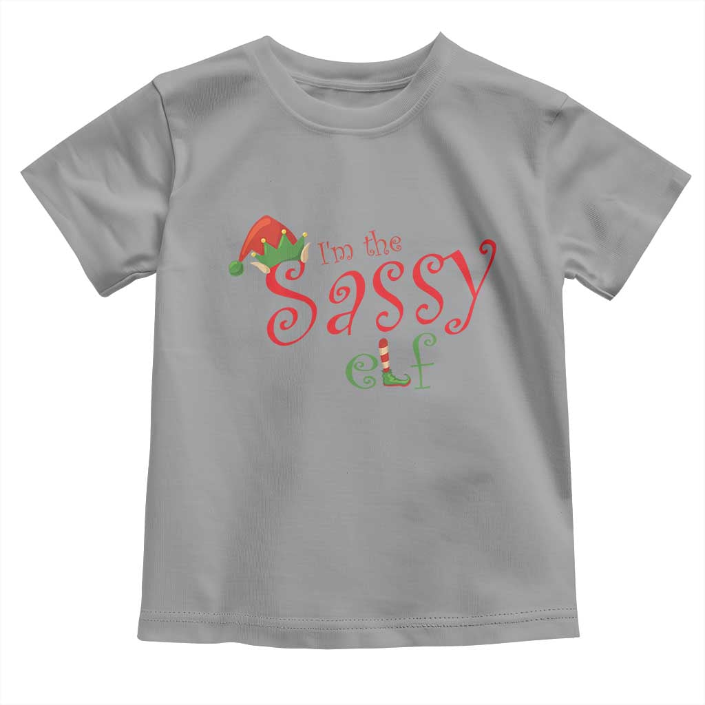 Funny Christmas Elf Toddler T Shirt I'm The Sassy Elf Family Matching