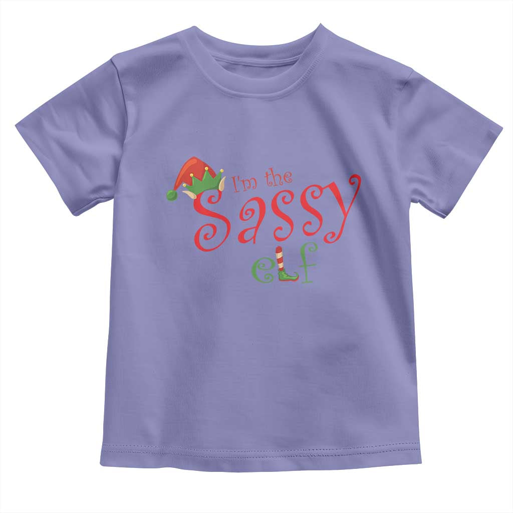 Funny Christmas Elf Toddler T Shirt I'm The Sassy Elf Family Matching