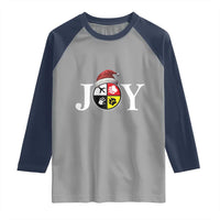 Christmas Native American Joy Medicine Wheel Santa Hat Raglan Shirt - Wonder Print Shop