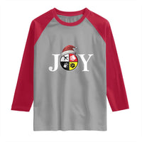 Christmas Native American Joy Medicine Wheel Santa Hat Raglan Shirt - Wonder Print Shop