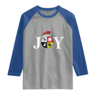 Christmas Native American Joy Medicine Wheel Santa Hat Raglan Shirt - Wonder Print Shop