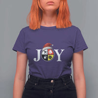 Christmas Native American Joy Medicine Wheel Santa Hat T Shirt For Women - Wonder Print Shop