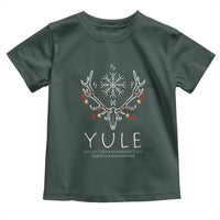 Yule Pagan Toddler T Shirt Reflection Introspection Rebirth Awakening Vegvísir Symbol