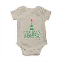 Funny Irish Gaelic Christmas Nollaig Shona Baby Onesie Xmas Tree