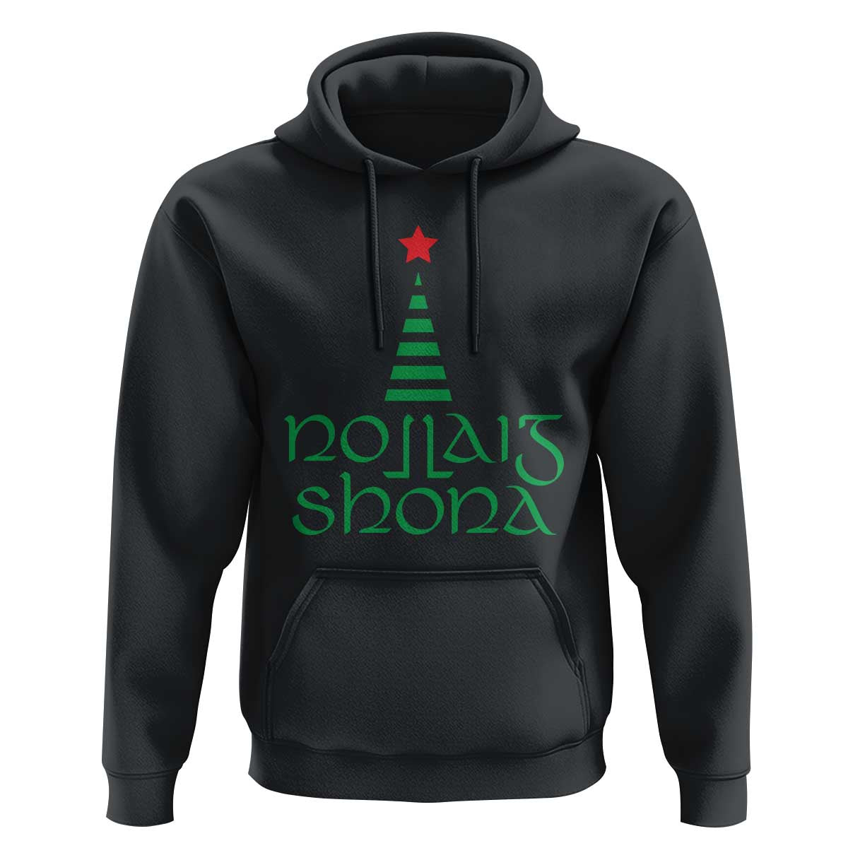 Funny Irish Gaelic Christmas Nollaig Shona Hoodie Xmas Tree