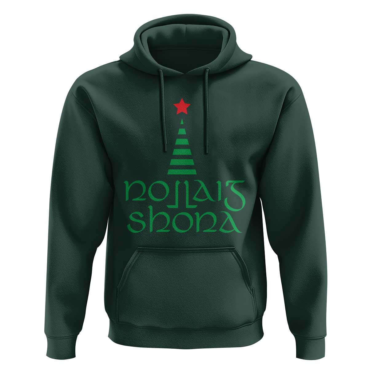 Funny Irish Gaelic Christmas Nollaig Shona Hoodie Xmas Tree