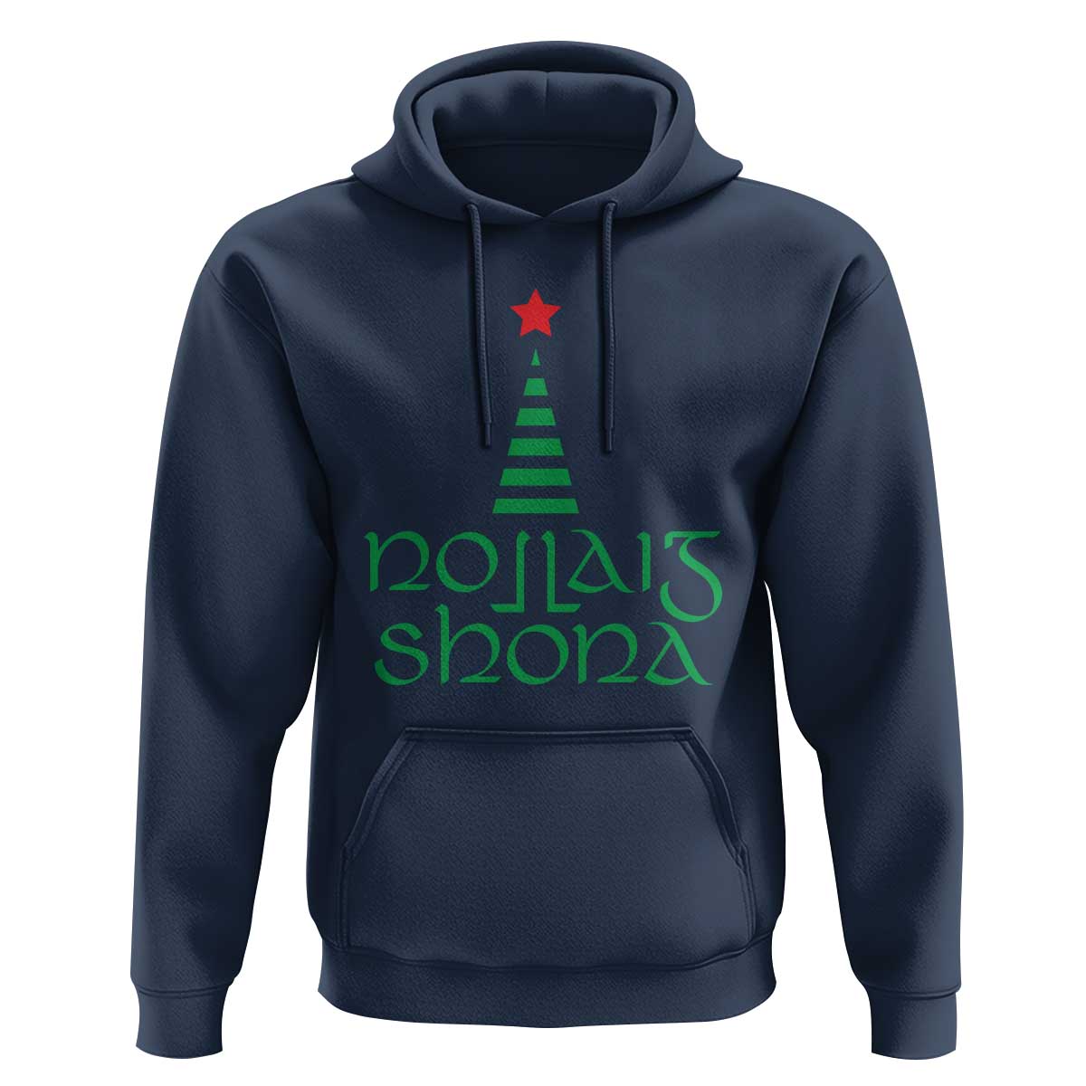 Funny Irish Gaelic Christmas Nollaig Shona Hoodie Xmas Tree