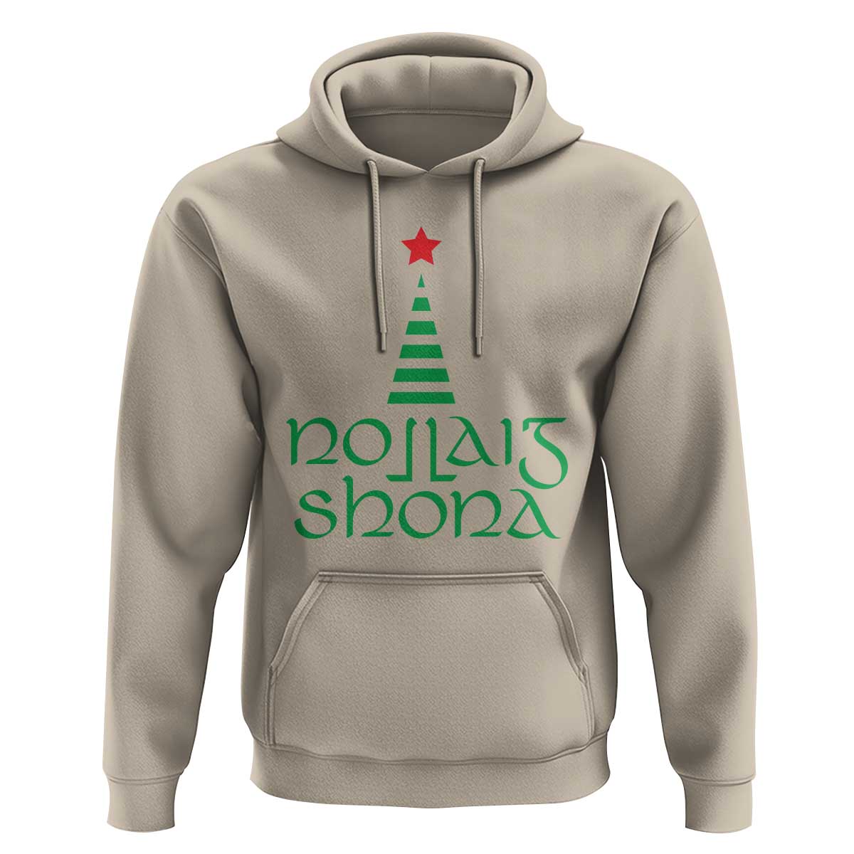 Funny Irish Gaelic Christmas Nollaig Shona Hoodie Xmas Tree
