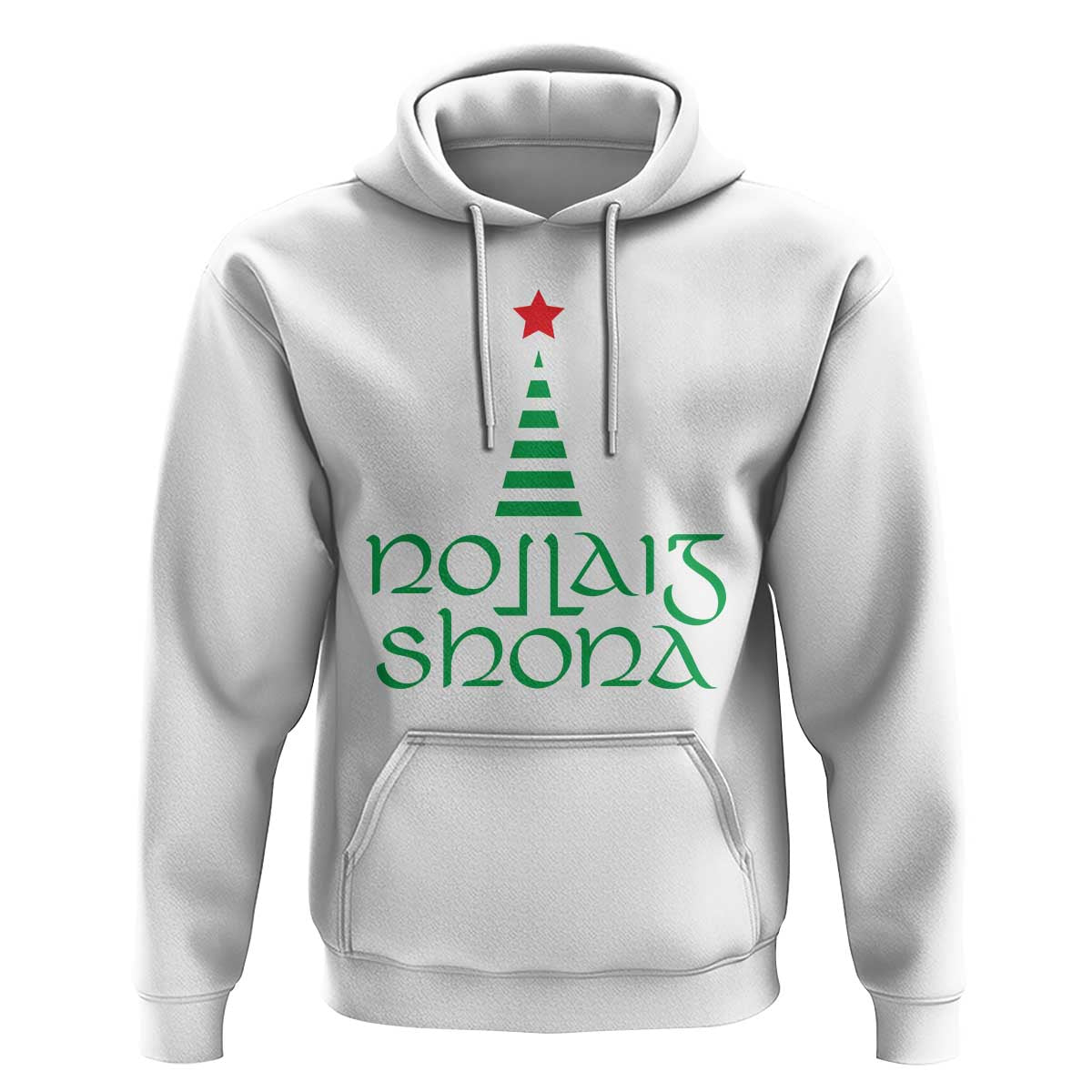 Funny Irish Gaelic Christmas Nollaig Shona Hoodie Xmas Tree