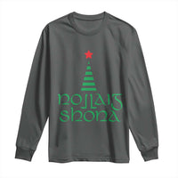 Funny Irish Gaelic Christmas Nollaig Shona Long Sleeve Shirt Xmas Tree