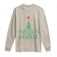Funny Irish Gaelic Christmas Nollaig Shona Long Sleeve Shirt Xmas Tree